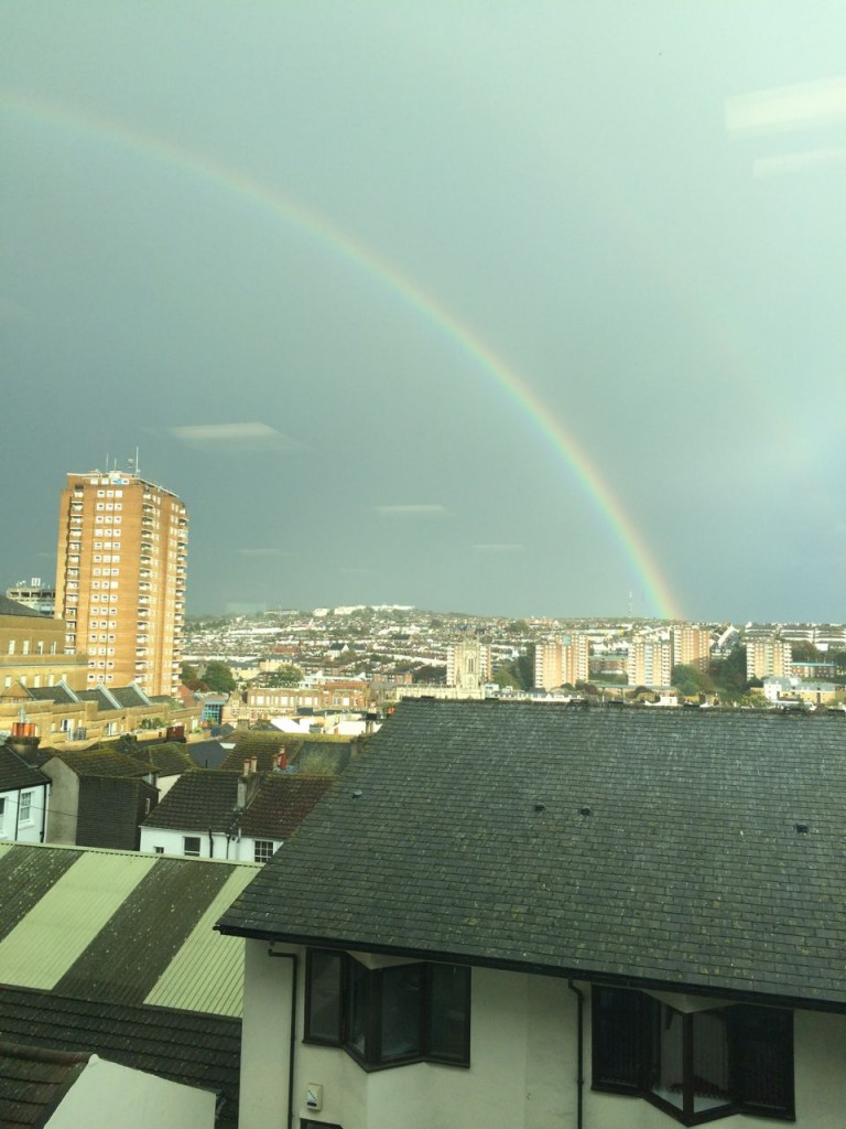 A rainbow across Brighton