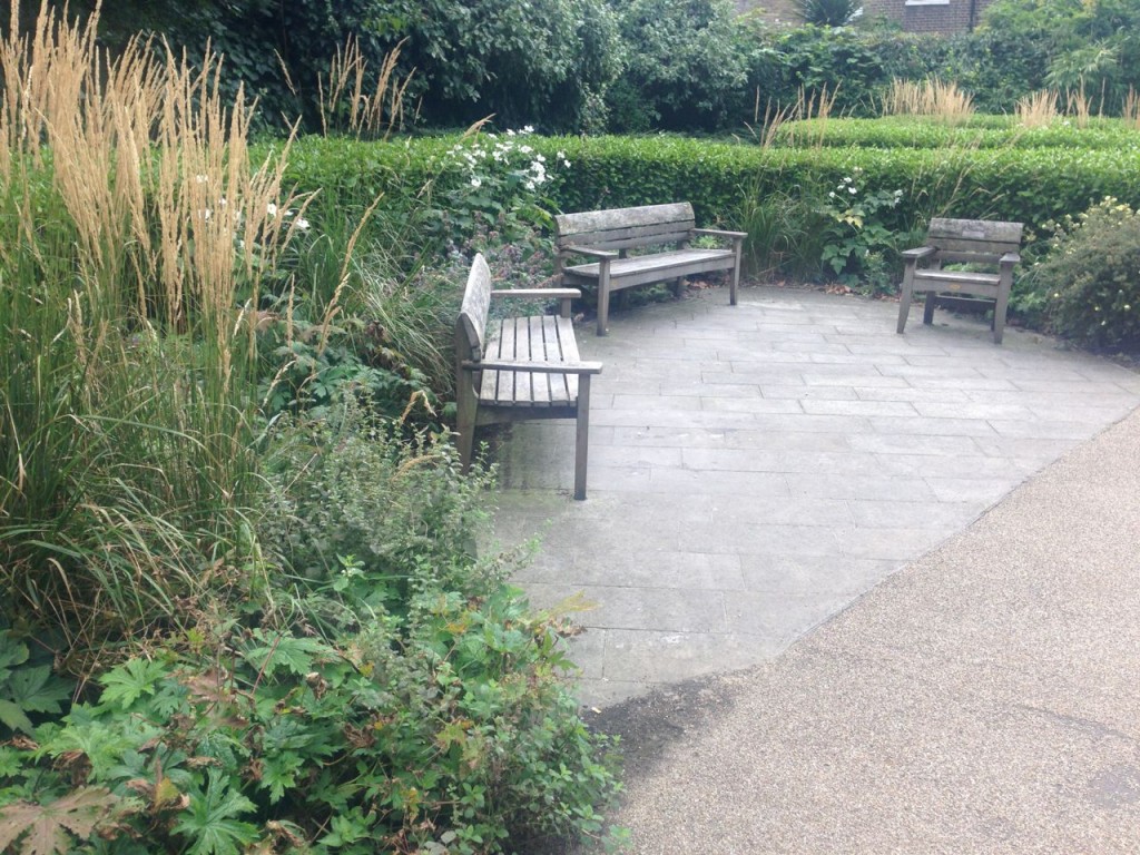St George's Gardens, King's Cross - this seating area caught my eye