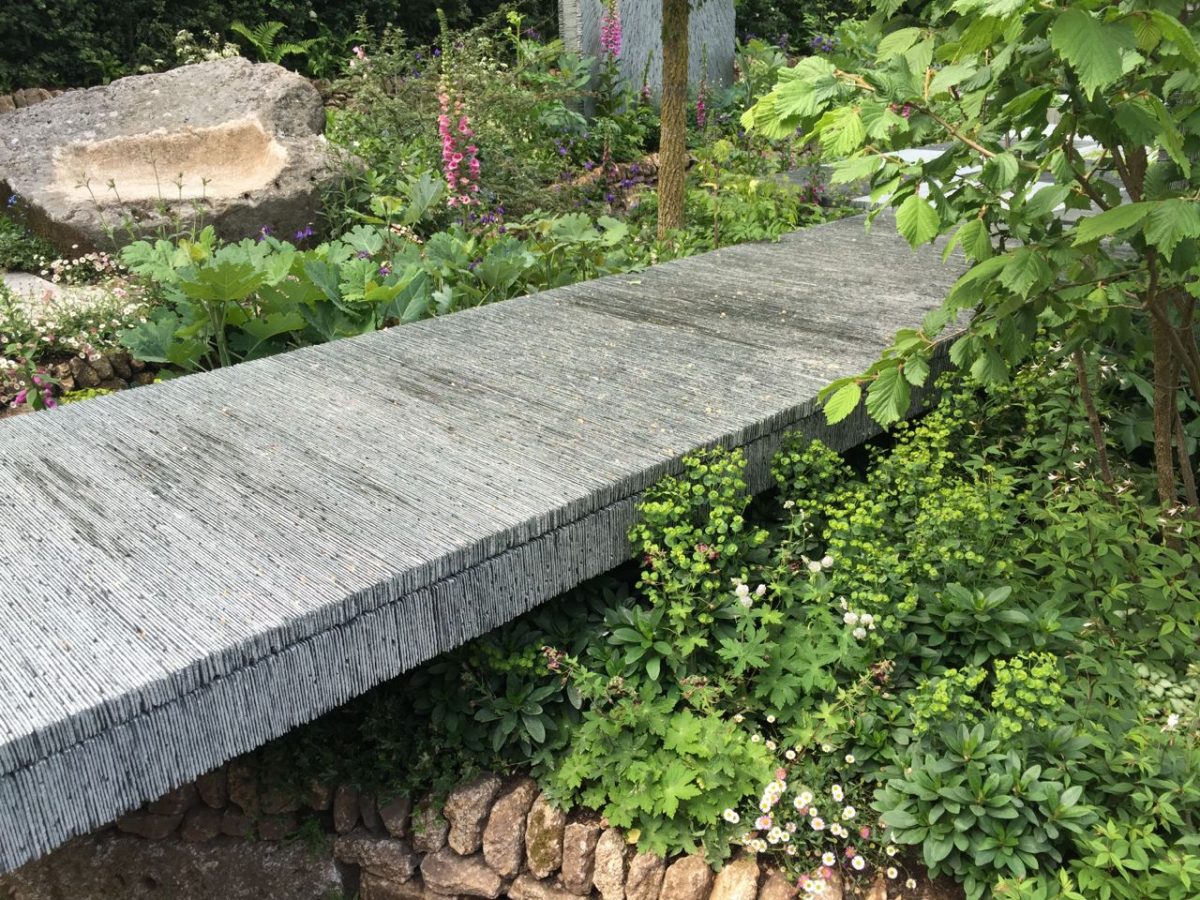 The Brewin Dolphin's garden slate pathways were really eye catching, and a bit too much in parts, but this walkway above plants and over a stream was lustworthy