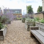 Large communal roof terrace in Fulham, London